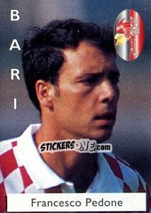 Sticker Francesco Pedone - Calcioflash 1996 n. 32 - Euroflash