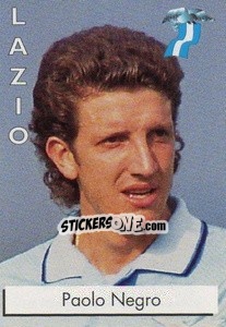 Sticker Paolo Negro - Calcioflash 1996 n. 128 - Euroflash