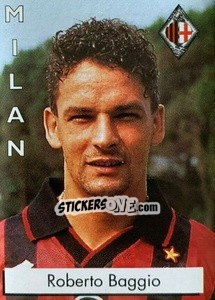 Sticker Roberto Baggio - Calcioflash 1996 n. 158 - Euroflash