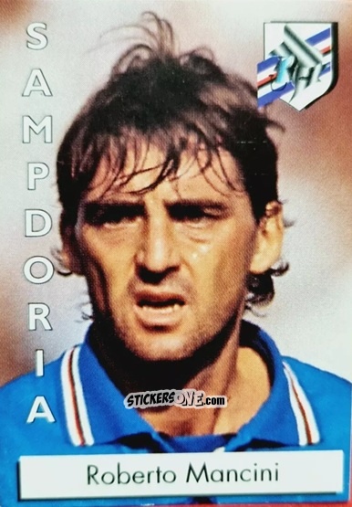 Figurina Roberto Mancini - Calcioflash 1996 n. 263 - Euroflash