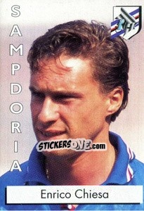 Sticker Enrico Chiesa - Calcioflash 1996 n. 267 - Euroflash