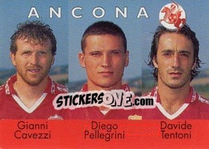 Sticker Gianni Cavezzi / Diego Pellegrini / Davide Tentoni - Calcioflash 1996 n. 322 - Euroflash