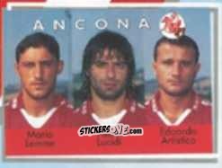 Sticker Mario Lemme / Fabio Lucidi / Edoardo Artistico - Calcio Flash 1996 n. 324 - Euroflash