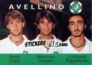 Cromo Paolo Cozzi / Maurizio Lizzani / Cristiano Pappalardo - Calcioflash 1996 - Euroflash