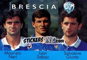 Sticker Maurizio Neri / Ioan Sabau / Salvatore Giunta - Calcioflash 1996 n. 335 - Euroflash