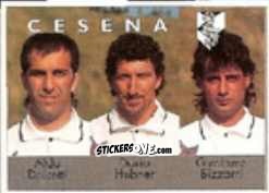 Sticker Aldo Dolcetti / Dario Hubner / Girolamo Bizzarri - Calcio Flash 1996 n. 340 - Euroflash