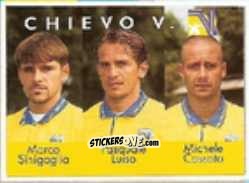 Sticker Marco Sinigaglia / Paquale Luiso / Michele Cossalo - Calcio Flash 1996 n. 344 - Euroflash
