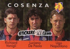 Sticker Richiard Vanigli / Luciano De Paola / Ugo Napolitano - Calcioflash 1996 - Euroflash