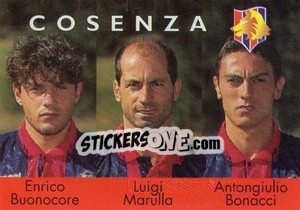 Cromo Enrico Buonocore / Luigi Morillo / Antongiulio Bonacci - Calcioflash 1996 - Euroflash