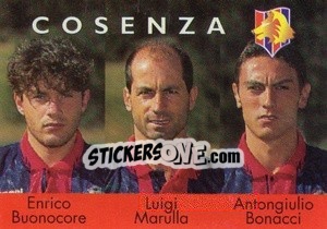 Sticker Enrico Buonocore / Luigi Morillo / Antongiulio Bonacci - Calcioflash 1996 n. 348 - Euroflash