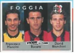 Sticker Francesco Mancini / Giovanni Bucaro / David Bianchini - Calcio Flash 1996 n. 353 - Euroflash