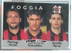 Sticker Pierluigi Nicoli / Massimiliano Giacobbo / Aniello Parisi - Calcio Flash 1996 n. 354 - Euroflash