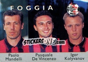 Sticker Paolo Mandelli / Pasquale De Vincenzo / Igor Kolyvanov - Calcioflash 1996 n. 355 - Euroflash
