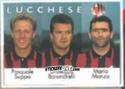 Sticker Pasquale Suppa / Giuseppe Baronchelli / Mario Manzo - Calcio Flash 1996 n. 362 - Euroflash