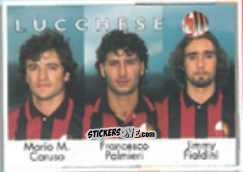 Cromo Mario M. Caruso / Francesco Palmieri / Jimmy Fialdini - Calcio Flash 1996 n. 363 - Euroflash