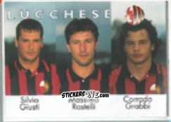 Sticker Silvio Giusti / Massimo Rastelli / Corrado Grabbi - Calcio Flash 1996 n. 364 - Euroflash