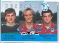 Sticker Morgan De Sanctis / Angelo Terracenere / Massimiliano Farris - Calcio Flash 1996 n. 373 - Euroflash