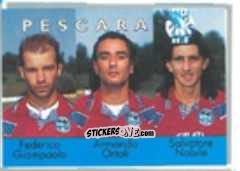 Figurina Federico Giampaolo / Armando Ortoli / Salvatore Nobile - Calcio Flash 1996 n. 374 - Euroflash