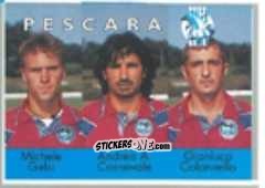 Cromo Michele Gelsi / Andrea A. Carnevale / Gianluca Colonnello - Calcio Flash 1996 n. 376 - Euroflash