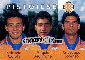 Figurina Fabrizio Catelli / Angelo Montrone / Giuseppe Lorenzo - Calcioflash 1996 - Euroflash