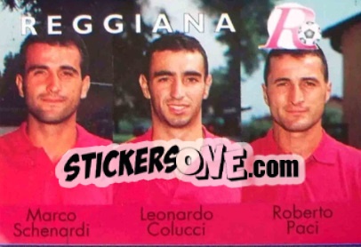 Sticker Marco Schenardi / Leonardo Colucci / Roberto Paci - Calcioflash 1996 n. 383 - Euroflash