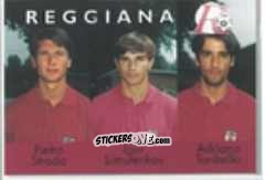 Sticker Pietro Strada / Igor Simutenkov / Adriano Taribello - Calcio Flash 1996 n. 384 - Euroflash