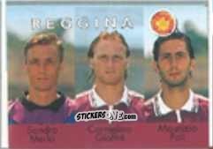 Cromo Sandro Merlo / Carmelino Gioffré / Maurizio Poli - Calcio Flash 1996 n. 385 - Euroflash
