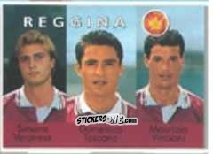 Sticker Simone Veronese / Domenico Toscano / Maurizio Vincioni - Calcio Flash 1996 n. 386 - Euroflash