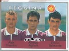 Sticker Alex Visentin / Alfredo Aglietti / Emilio Belmonte - Calcio Flash 1996 n. 388 - Euroflash