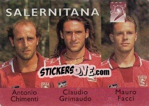 Sticker Antonio Chimenti / Claudio Grimaudo / Mauro Facci - Calcioflash 1996 - Euroflash
