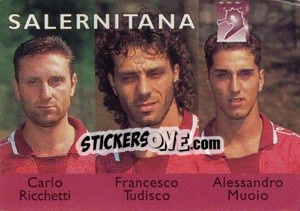 Sticker Carlo Ricchetti / Francesco Tudisco / Alessandro Muoio - Calcioflash 1996 n. 391 - Euroflash