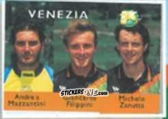 Sticker Andrea Mazzantini / Giancarlo Filippini / Michele Zanutta - Calcio Flash 1996 n. 393 - Euroflash
