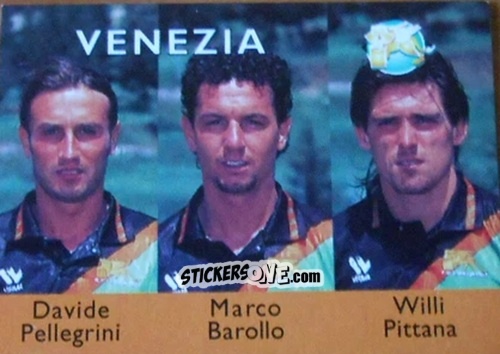 Sticker Davide Pellegrini / Marco Barollo / Willi Pittana - Calcioflash 1996 n. 396 - Euroflash