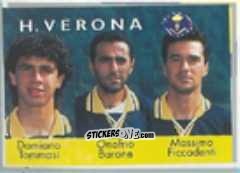 Figurina Damiano Tommasi / Onofrio Barone / Massimo Ficcadenti - Calcio Flash 1996 n. 399 - Euroflash