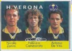 Cromo Nicola Zanini / Fabrizio Cammarata / Antonio De Vitis - Calcio Flash 1996 n. 400 - Euroflash