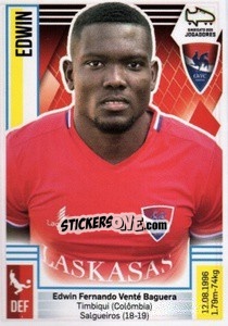 Sticker Edwin - Futebol 2019-2020 n. 128 - Panini