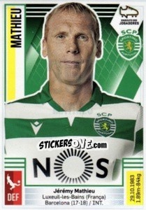 Sticker Jeremy Mathieu - Futebol 2019-2020 - Panini