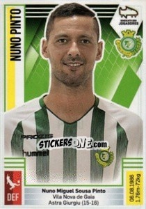 Cromo Nuno Pinto - Futebol 2019-2020 - Panini
