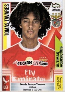 Sticker Tomás Tavares (Benfica) - Futebol 2019-2020 - Panini