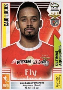 Sticker Caio Lucas (Benfica) - Futebol 2019-2020 n. 364 - Panini