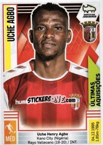 Sticker Uche Agbo (Braga) - Futebol 2019-2020 n. 367 - Panini