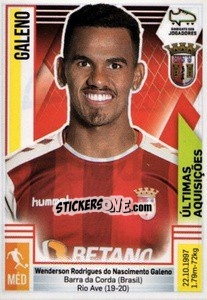 Sticker Galeno (Braga) - Futebol 2019-2020 n. 368 - Panini