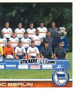 Sticker Hertha BSC Berlin - Mannschaft (Puzzle) - German Football Bundesliga 2000-2001 n. 9 - Panini