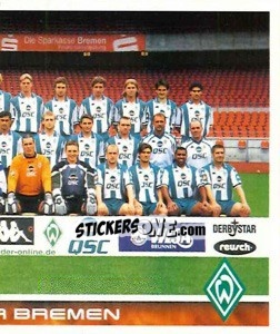 Cromo SV Werder Bremen - Mannschaft (Puzzle) - German Football Bundesliga 2000-2001 - Panini