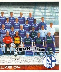 Sticker FC Schalke 04 Gelsenkirchen - Mannschaft (Puzzle) - German Football Bundesliga 2000-2001 - Panini