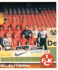 Sticker 1. FC Kaiserslautern - Mannschaft (Puzzle) - German Football Bundesliga 2000-2001 n. 249 - Panini
