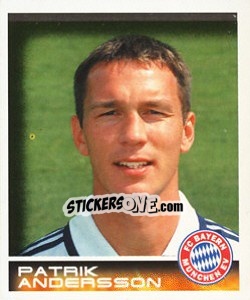 Sticker Patrik Andersson - German Football Bundesliga 2000-2001 - Panini