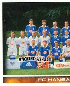 Sticker Hansa Rostock - Mannschaft (Puzzle) - German Football Bundesliga 2000-2001 - Panini