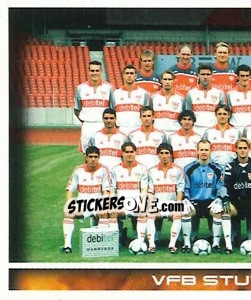 Sticker VfB Stuttgart - Mannschaft (Puzzle) - German Football Bundesliga 2000-2001 n. 411 - Panini