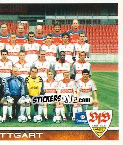 Sticker VfB Stuttgart - Mannschaft (Puzzle) - German Football Bundesliga 2000-2001 n. 412 - Panini